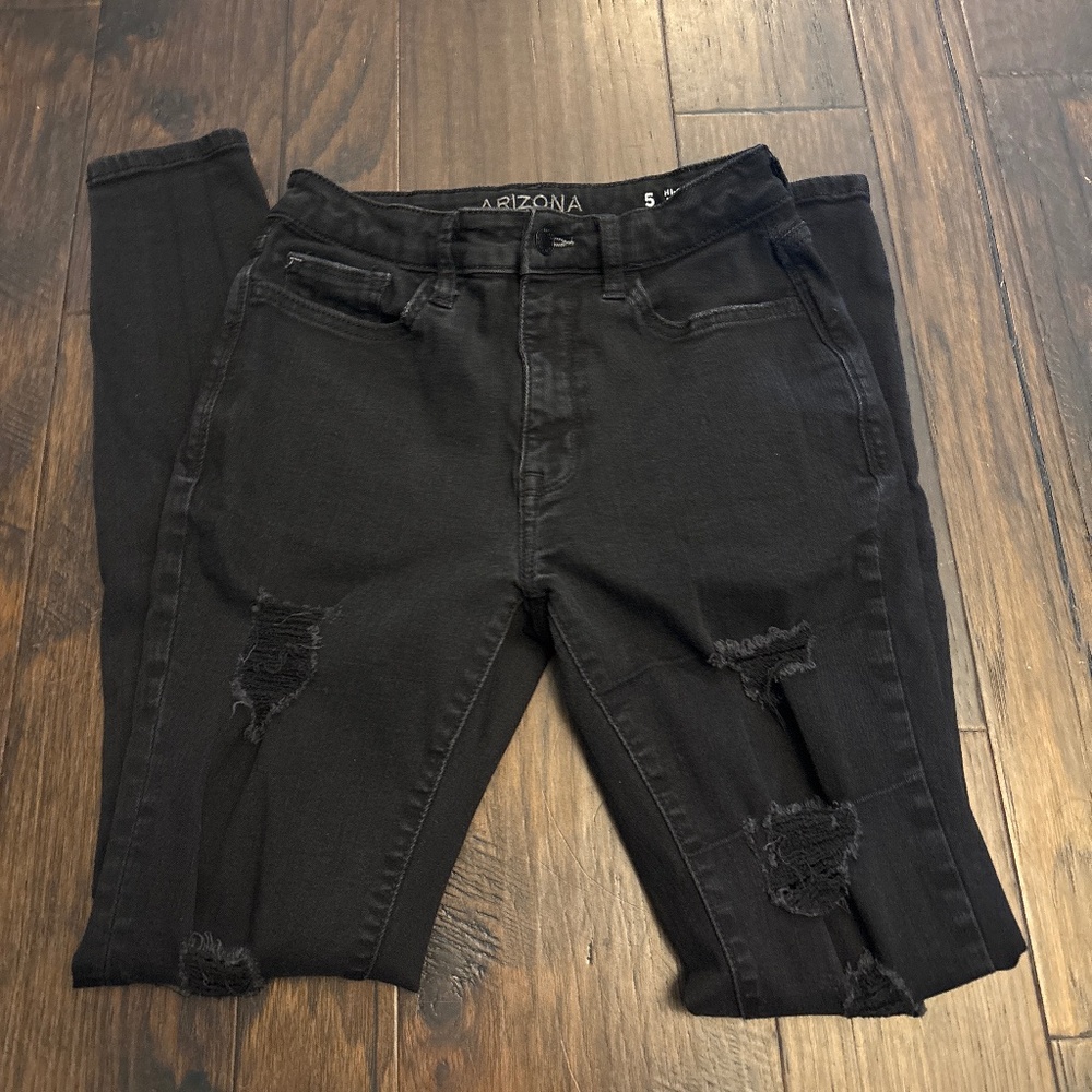 Arizona Black ripped jeans - Size 5 Long